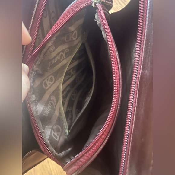 Vintage Kismet Stingray Burgundy Leather Handbag - Picture 12 of 15